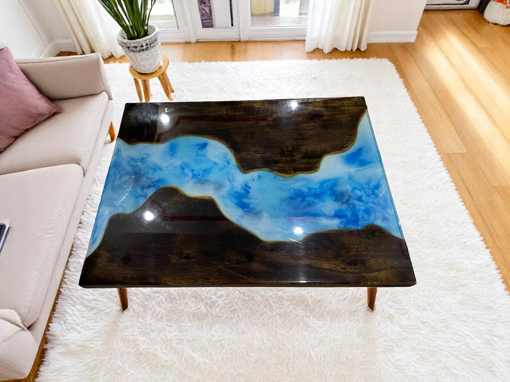 Premium Wood & Epoxy Resin River Tables – Vedant Artisans